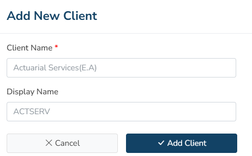 Confirm Add Client