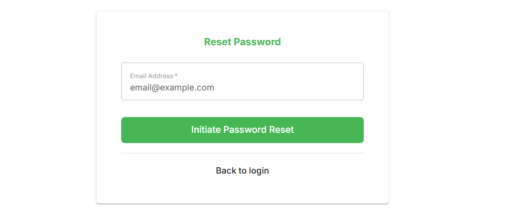 Password Reset